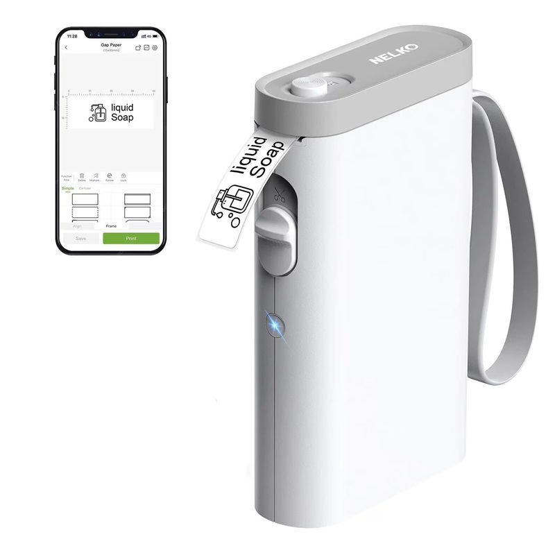 Nelko P21 Bluetooth Label Printer with 14x40mm 100pcs roll